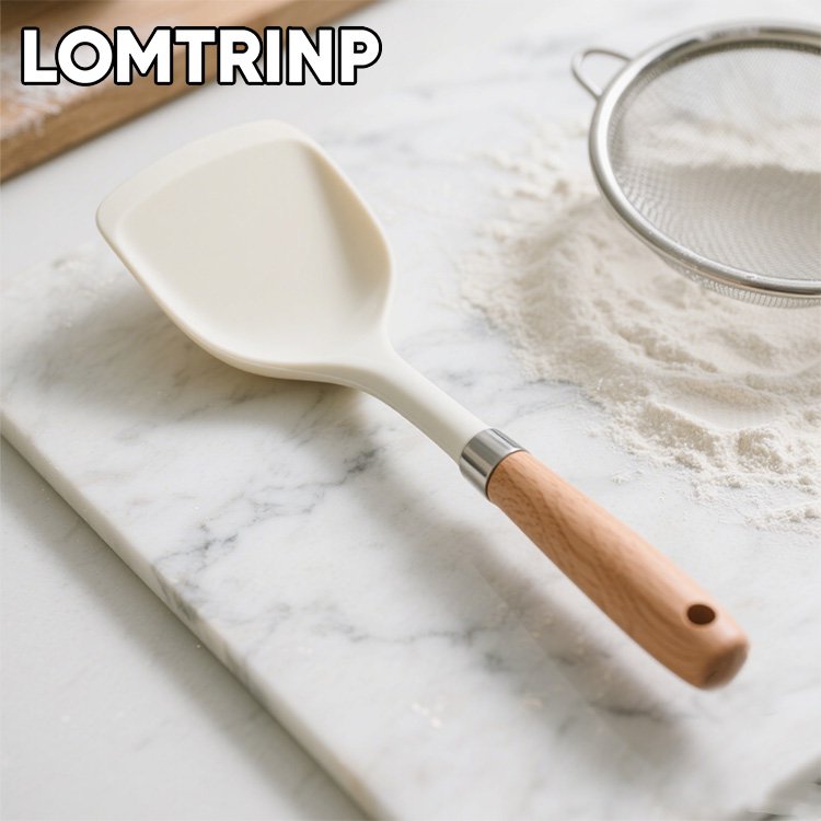 Utensilio de silicona flexible y resistente al calor