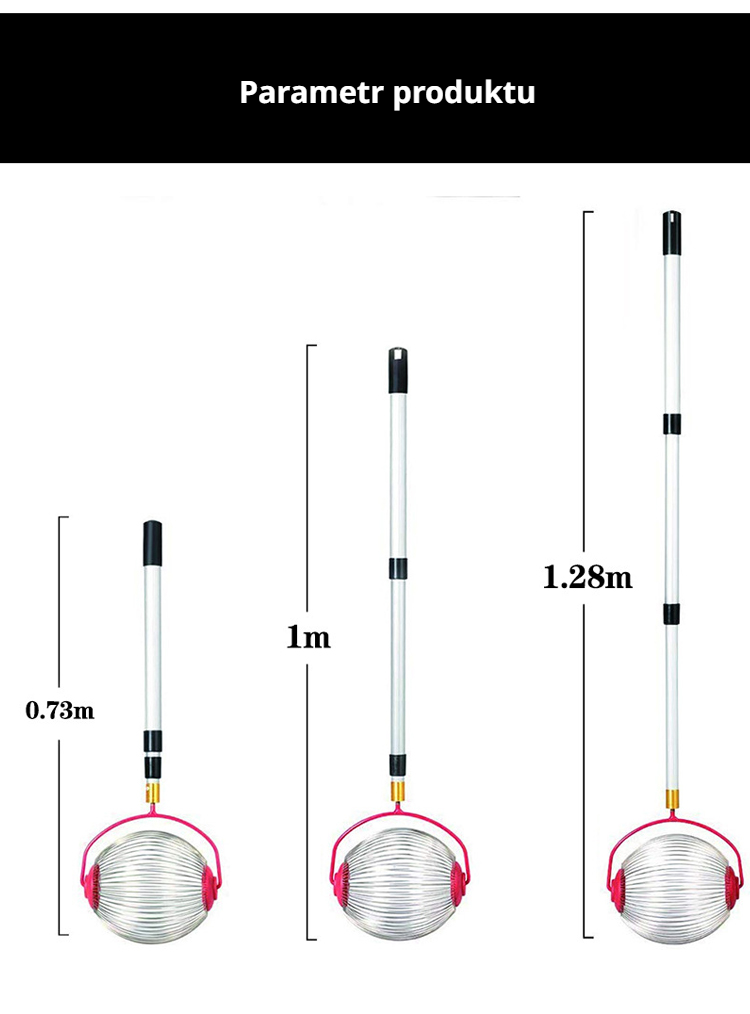 Zahradník používající teleskopický sběrač ovoce