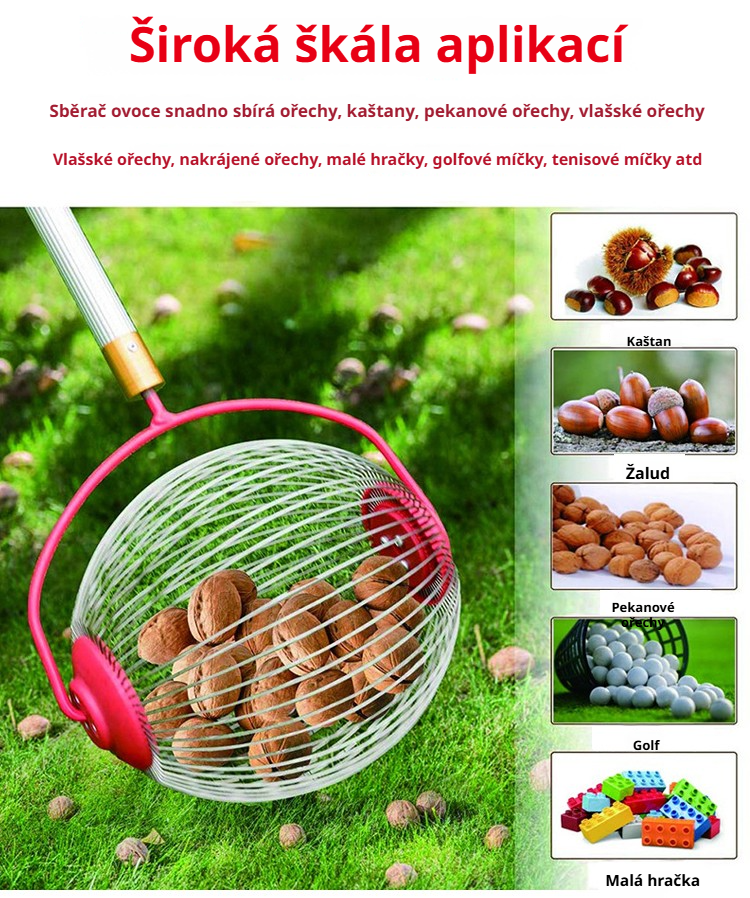 Detail válce teleskopického sběrače ovoce