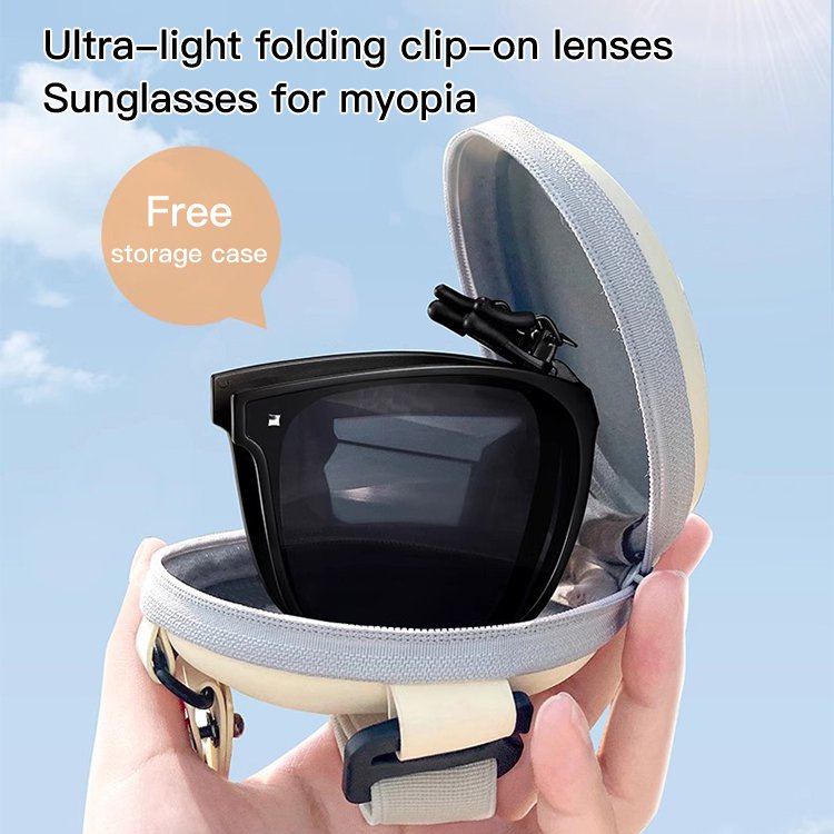 [For glasses] Outdoor Clip-On Polarised Folding Sunglasses 