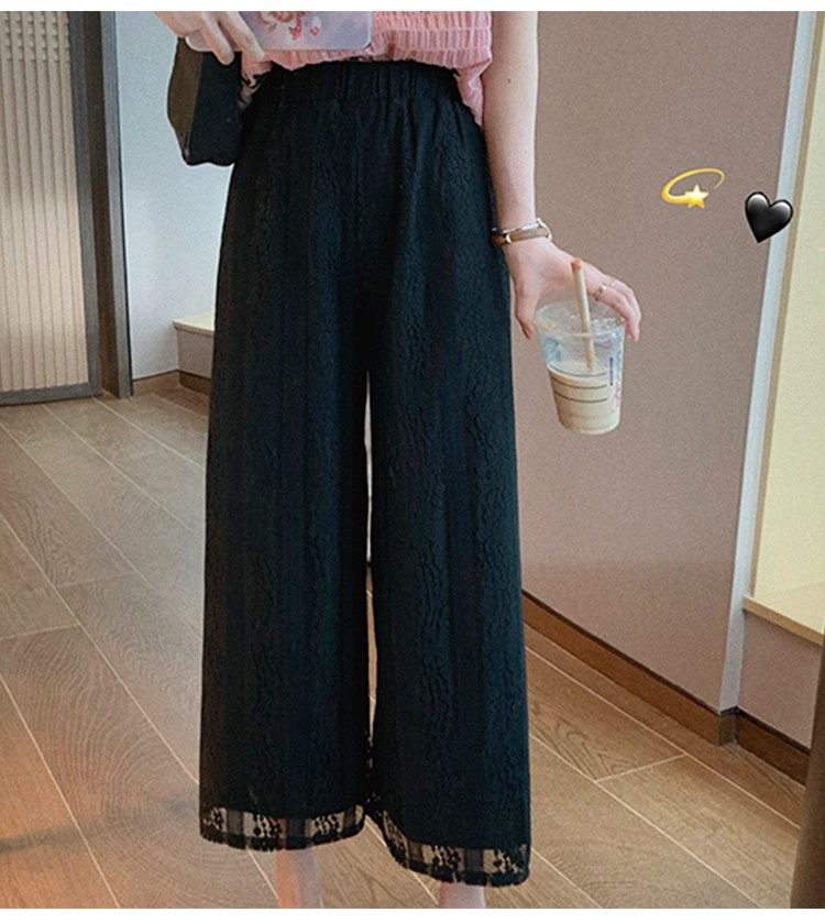 快適な履き心地のレースパンツ ウエスト部分アップ