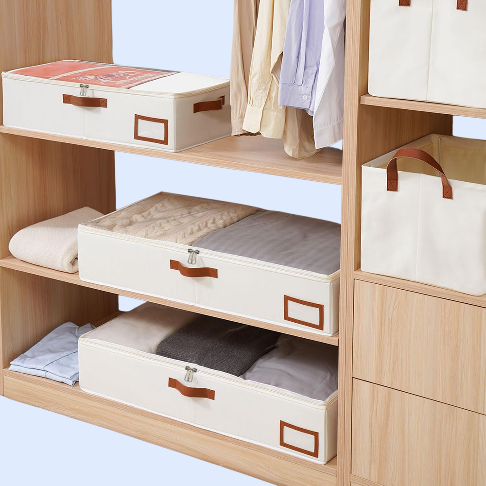 ベッド下収納ボックス 家庭用 衣類 布団 防湿 収納整理ケース