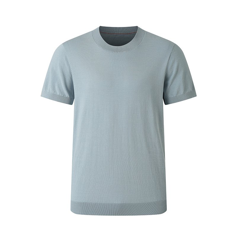 동그란 칼라 반팔 남성 루즈한 통근 남장 짜기