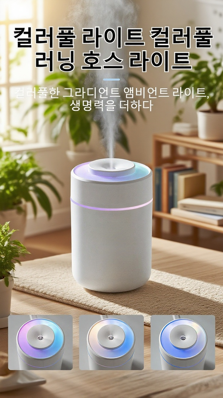 작고 컴팩트한 가습기 크기 비교 이미지