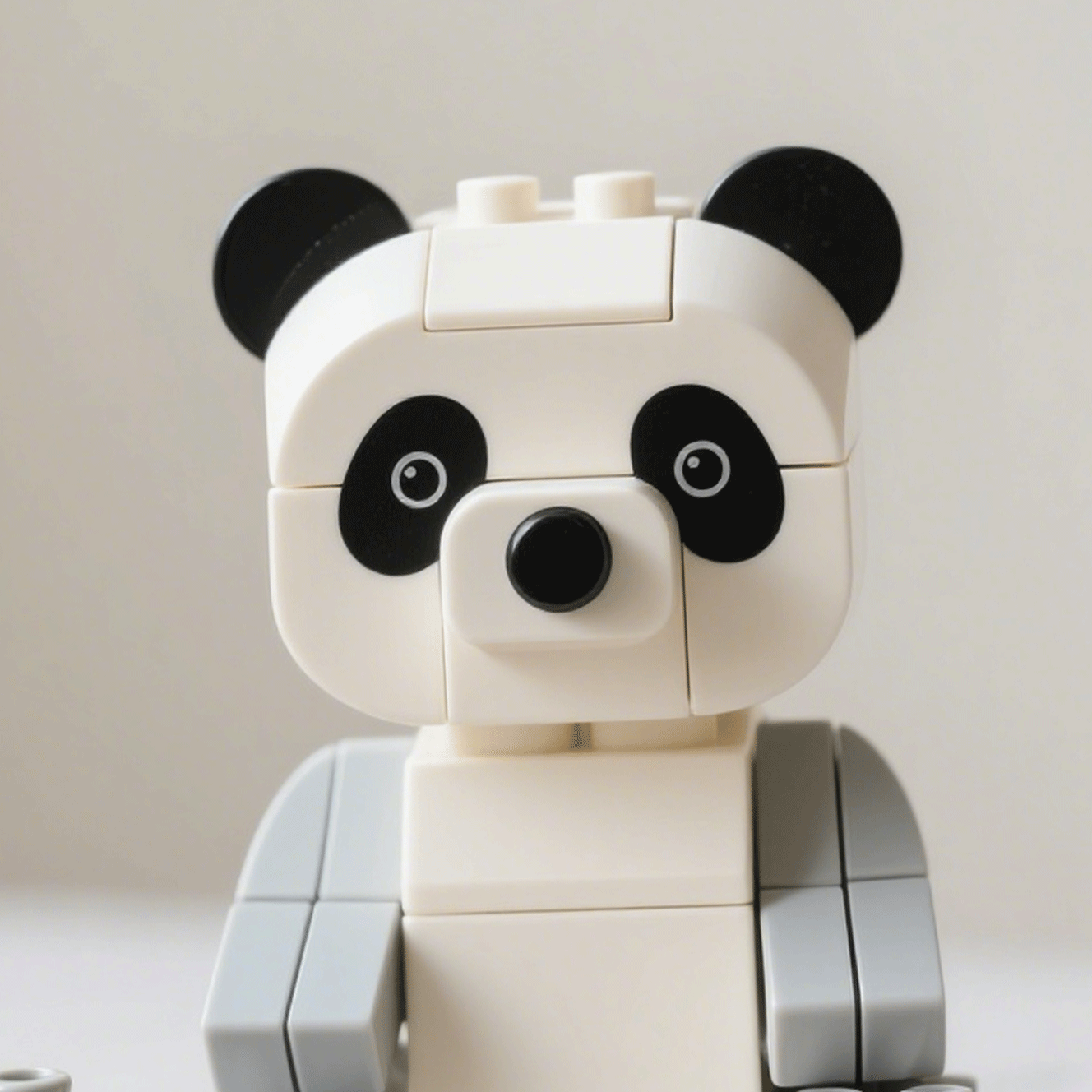 Roztomilý model stavebnice pandy (sada 3 kusů)