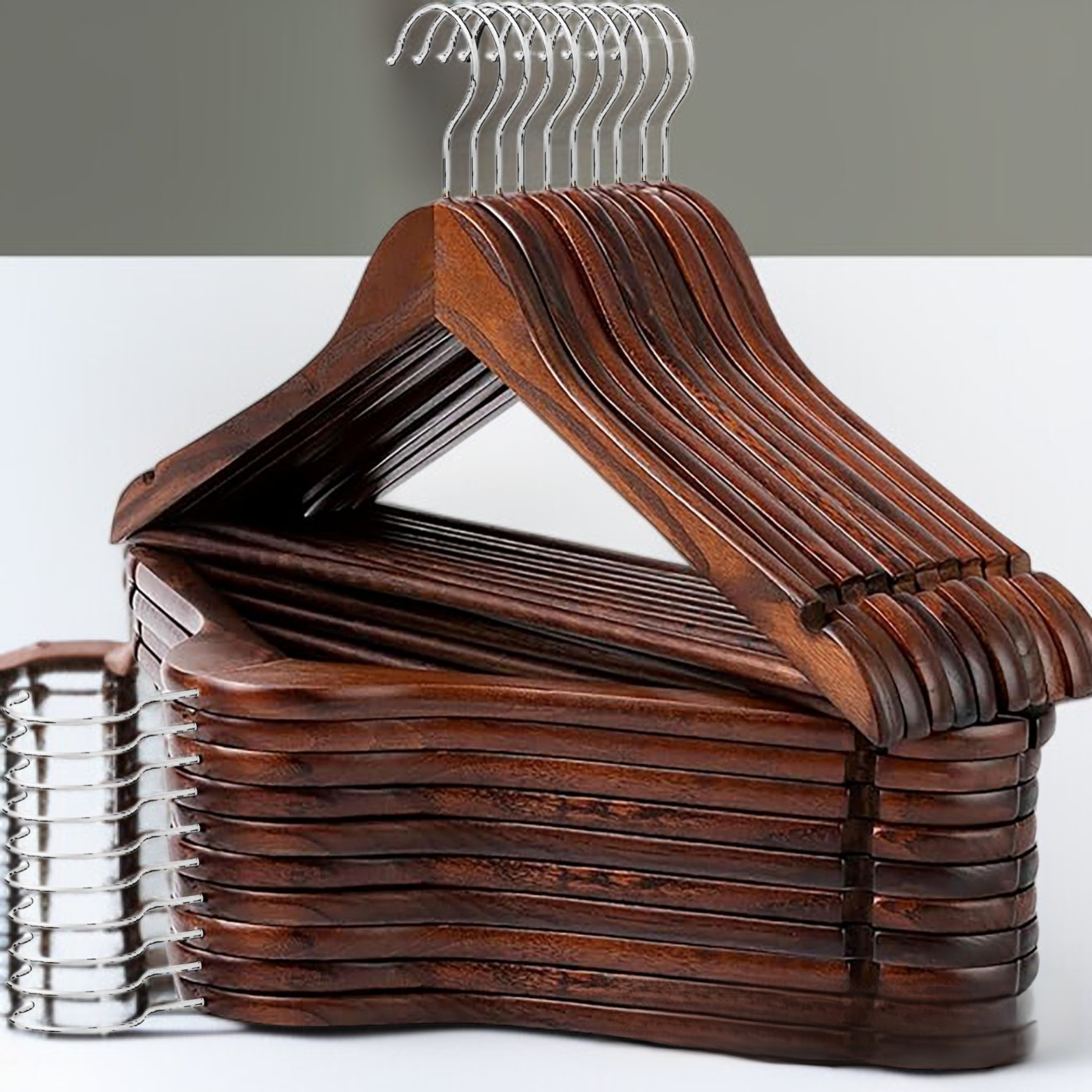 無垢材シームレスハンガー