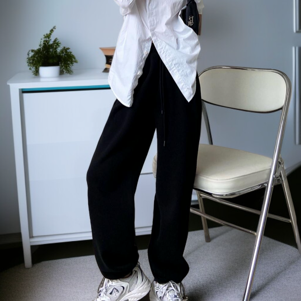 ルーズフィット・スウェットパンツ スポーツパンツ 眠る 惜しげもなく ツイード プラス