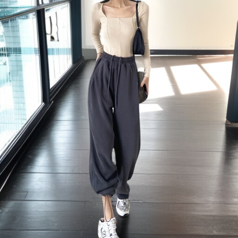 ルーズフィット・スウェットパンツ スポーツパンツ 眠る 惜しげもなく ツイード プラス