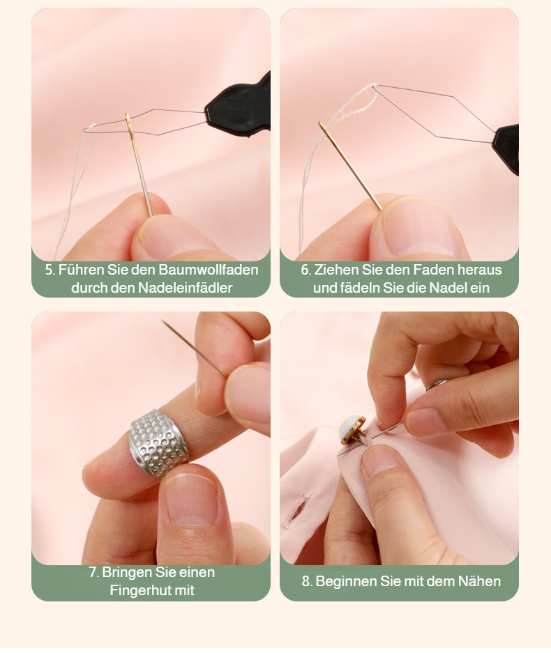 Tragbare Nähtasche mit Nähgarn und Zubehör