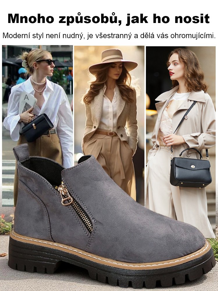 Dámské boty s zipem