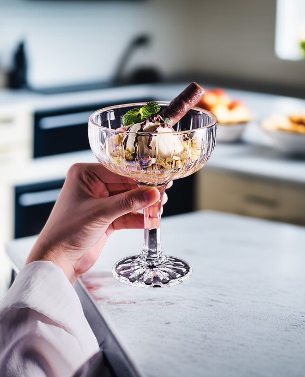 エレガントな赤ワイングラスのテーブルセット