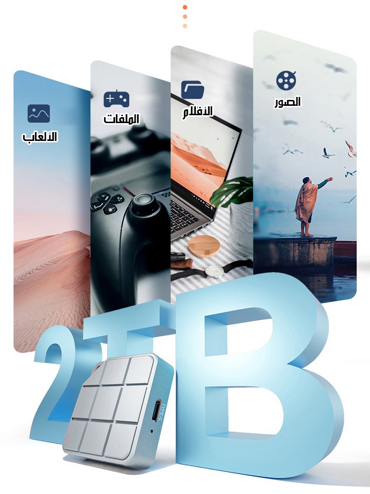 قرص صلب محمول عالي السرعة (نقل البيانات في 1 ثانية)