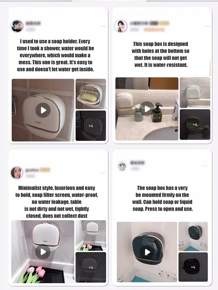 High-grade drain light luxury soap box with lid