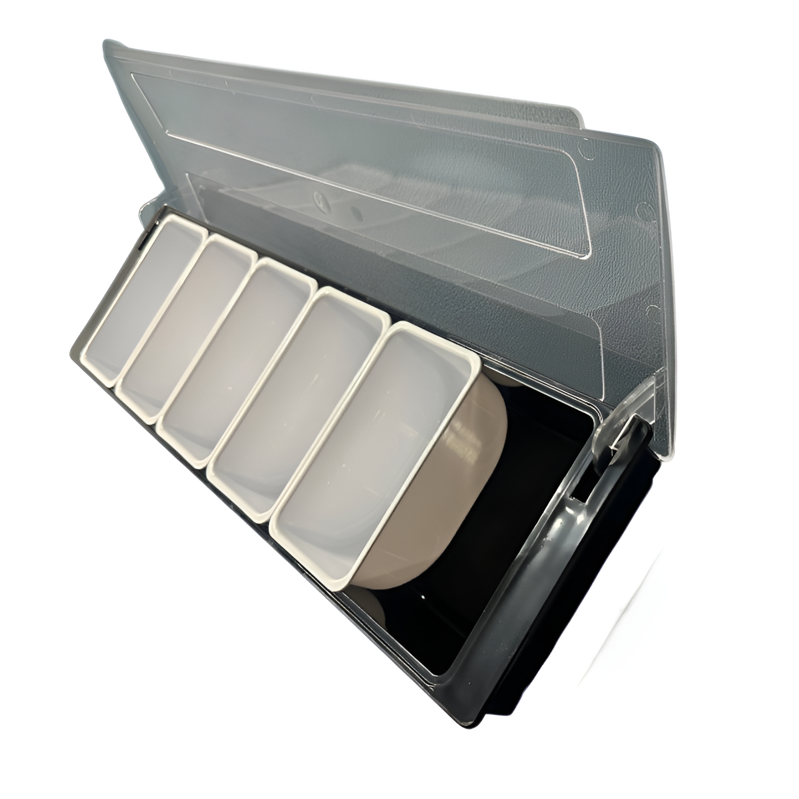 仕切り付きフルーツボックス、鮮度保持ボックス、バー調味料ボックス、ミルクティーショップ、蓋付きプラスチック製6仕切り食材ボックス