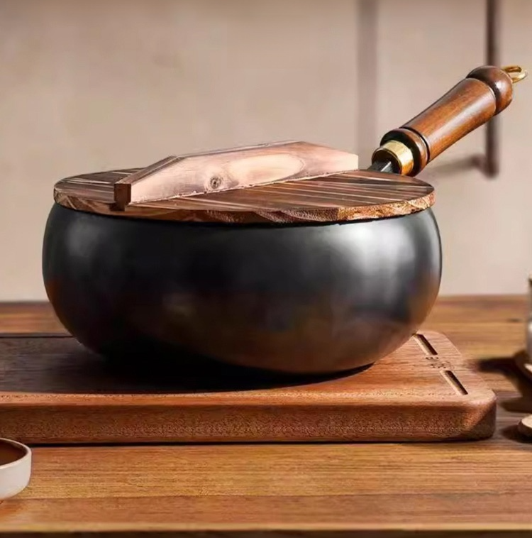 [Unbeschichtetes gesundes Kochgeschirr] Eisenauffrischendes reines Eisen Antihaft-Kochgeschirr