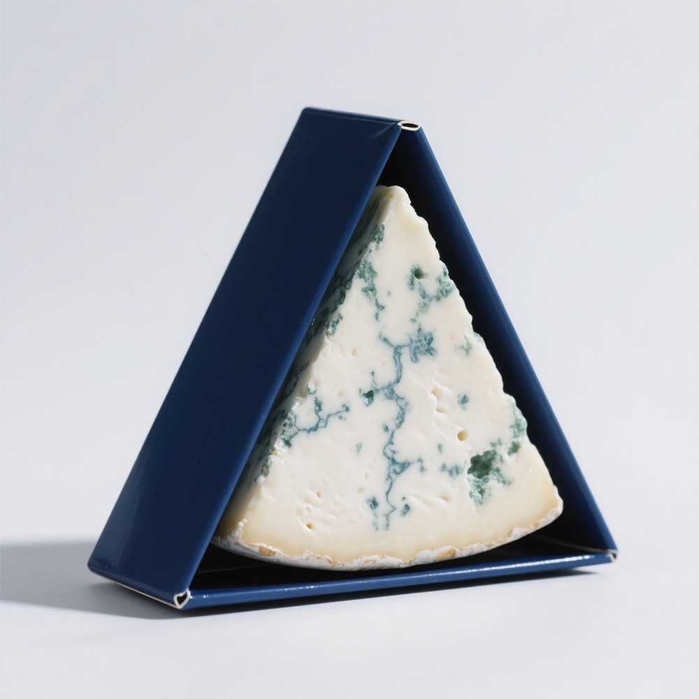 Textură cremoasă a brânzei cu mucegai albastru