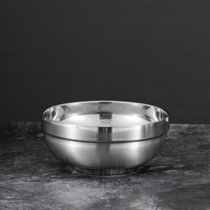 Double-layer insulation bowl thickened stainless steel bowl