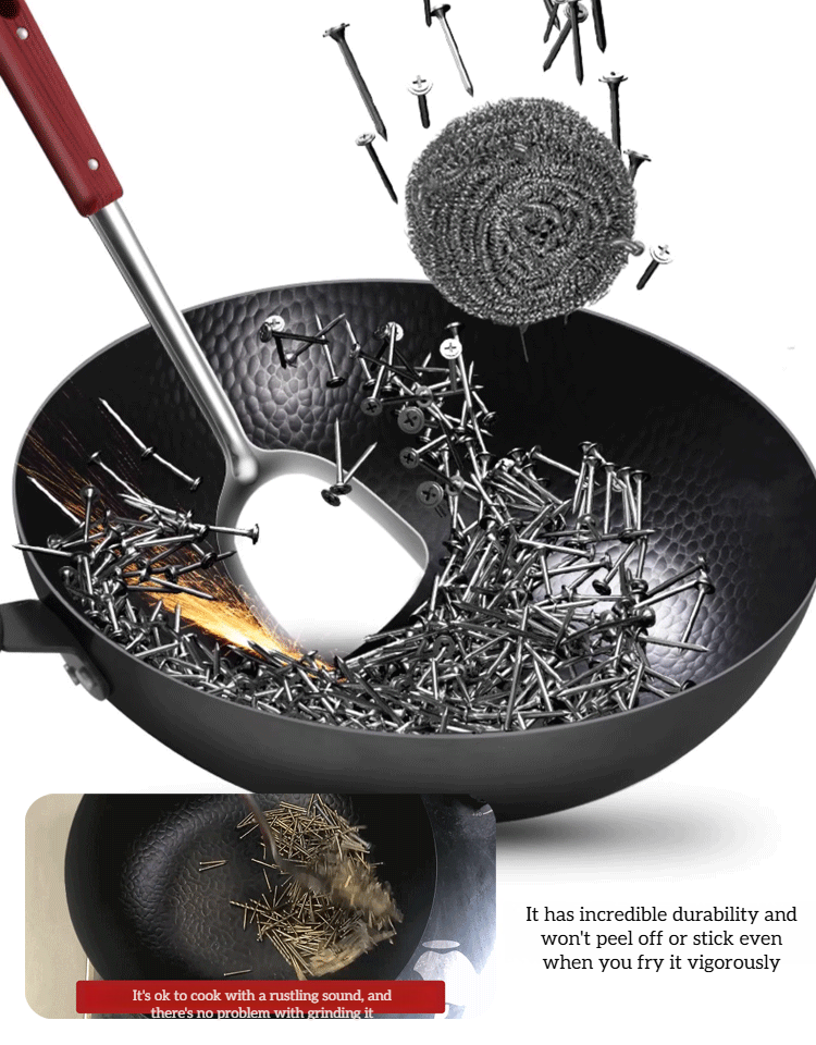 Iron Hammered Frying Pan