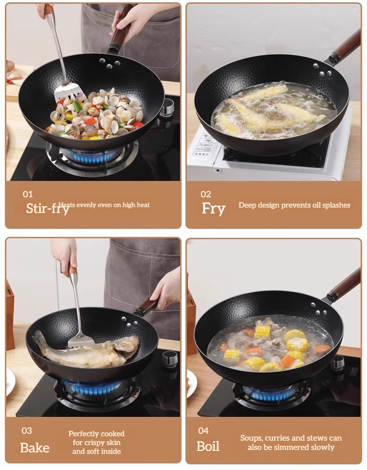 Iron Hammered Frying Pan