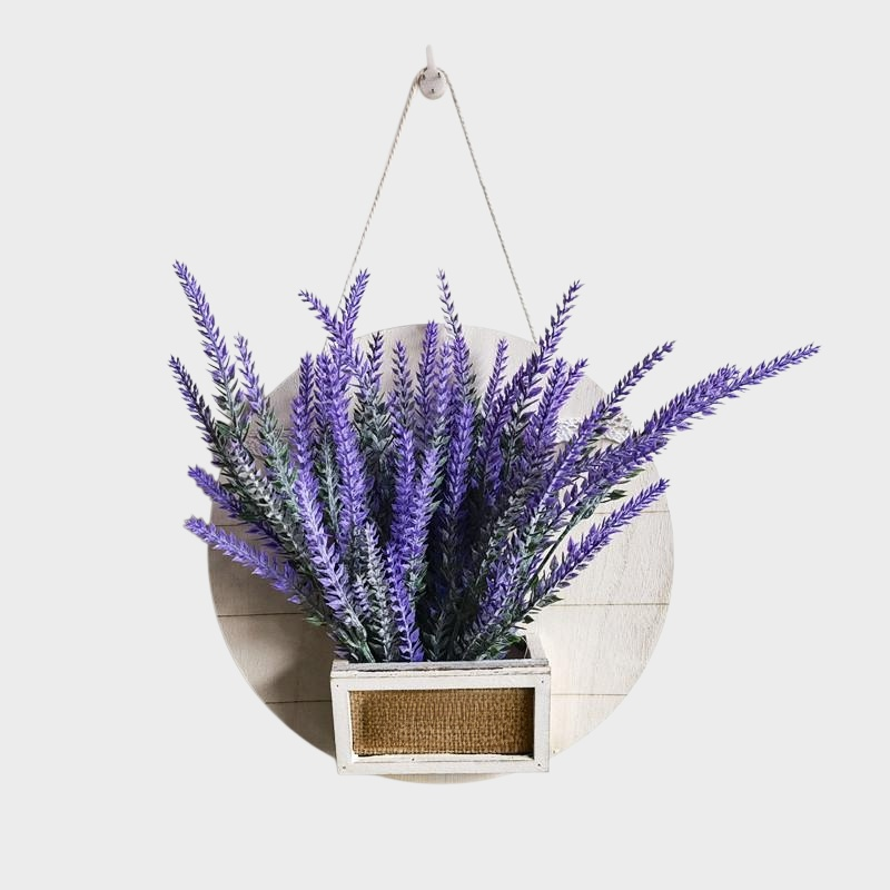 거실 벽걸이 꽃바구니 벽걸이 꽃바구니 원형 나무 상자