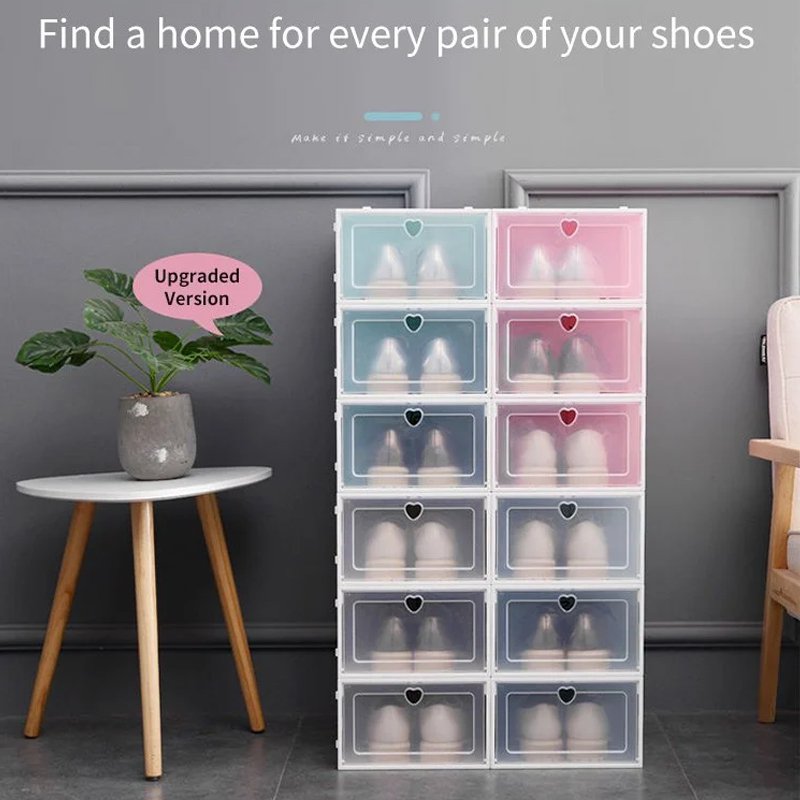 Transparent Thickened Stackable Shoe Storage Box