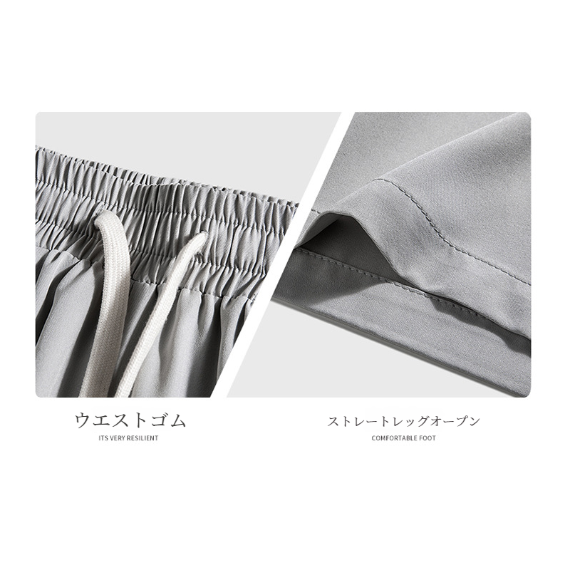 ゆったりフィットの5分丈メンズショーツ