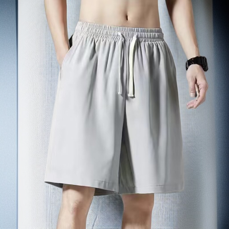 メンズ夏ルーズ大きいサイズアイスシルク薄いセクション速乾5スポーツショーツ