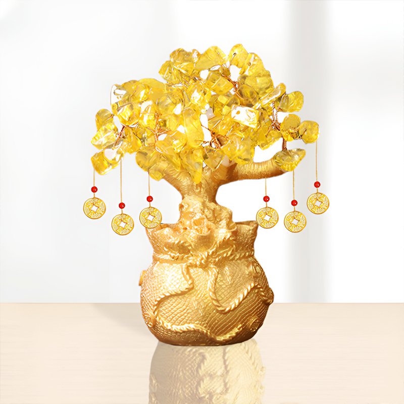 Citrine lucky bag money tree