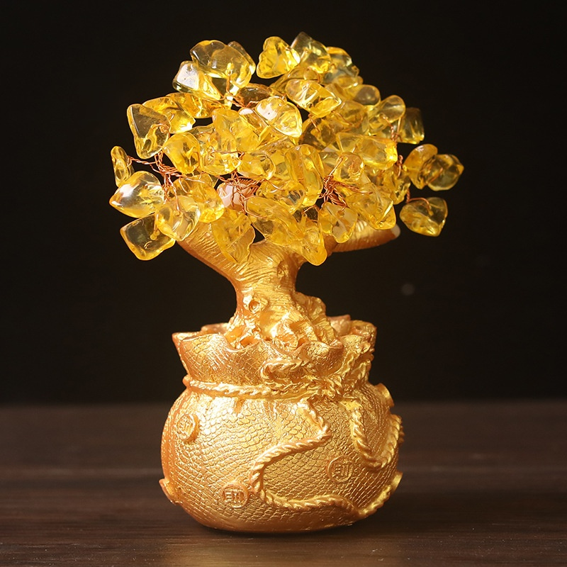 Citrine lucky bag money tree