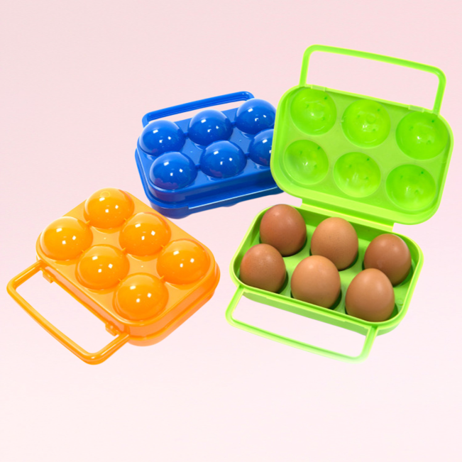 กล่องใส่ไข่แบบตั้งแคมป์กลางแจ้ง กล่องใส่ไข่พลาสติก