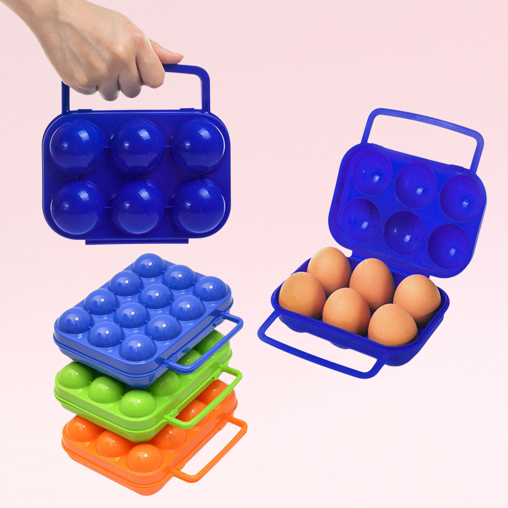 กล่องใส่ไข่แบบตั้งแคมป์กลางแจ้ง กล่องใส่ไข่พลาสติก