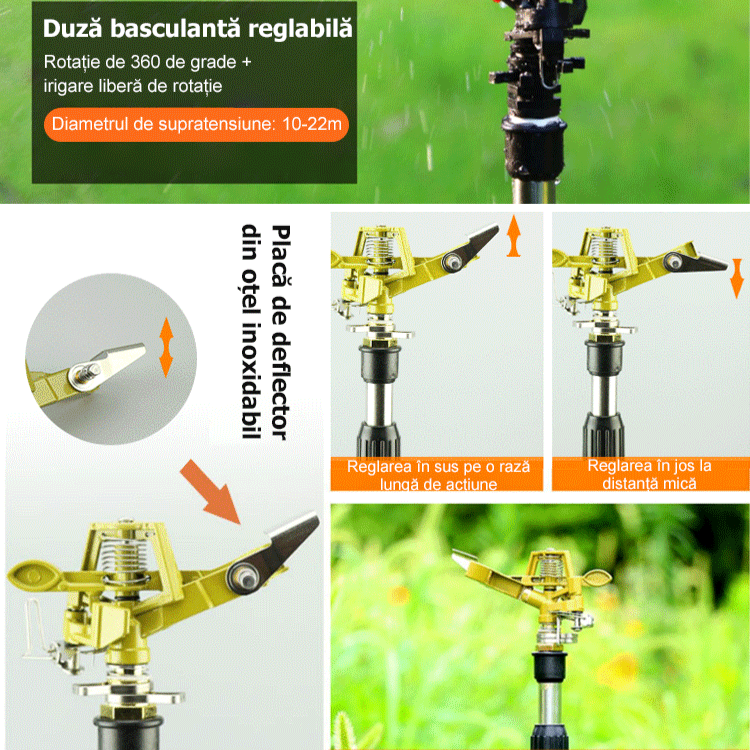 Aspersor de grădină cu înălțime reglabilă