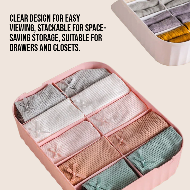 Plastic covered underwear storage box