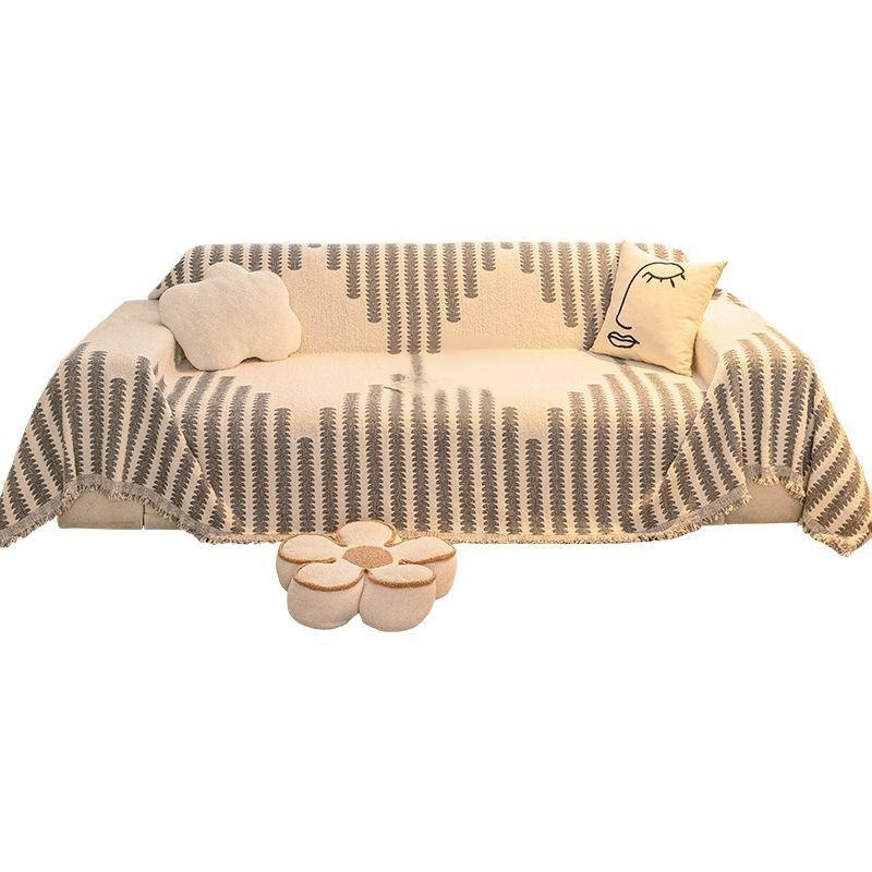 High-end simple sofa cover cloth chenille light luxury non-slip universal