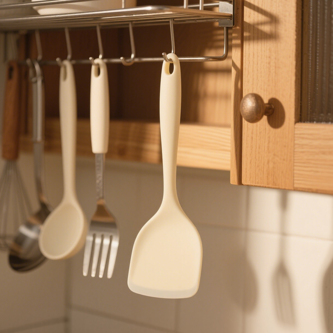 실리콘 소재의 부드러운 주걱 헤드