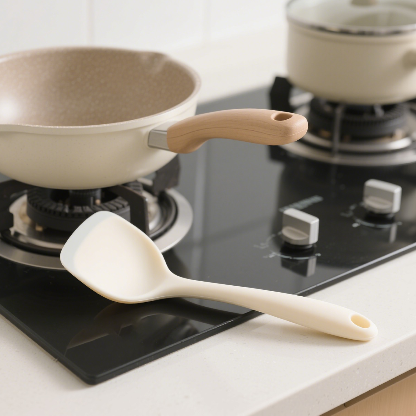 가정용 흰색 실리콘 주걱