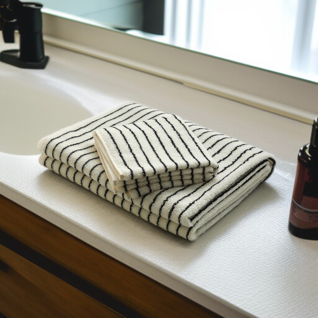 純棉條紋精梳棉吸水浴巾