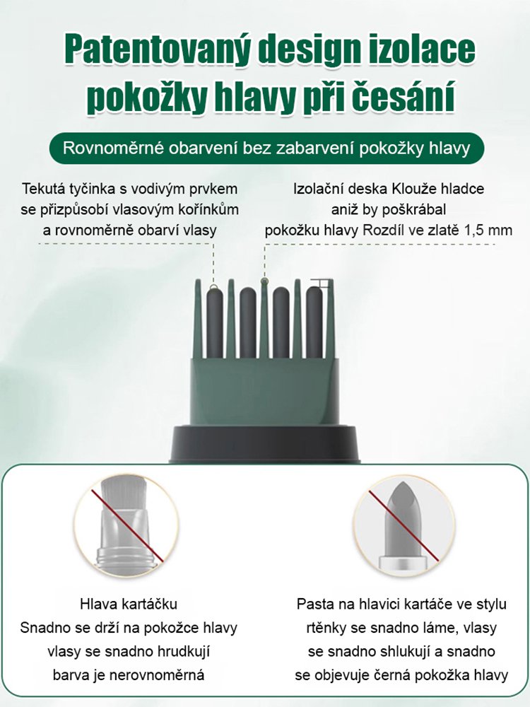 "Rychle vyrovnávací korekční pero na šedivé vlasy"