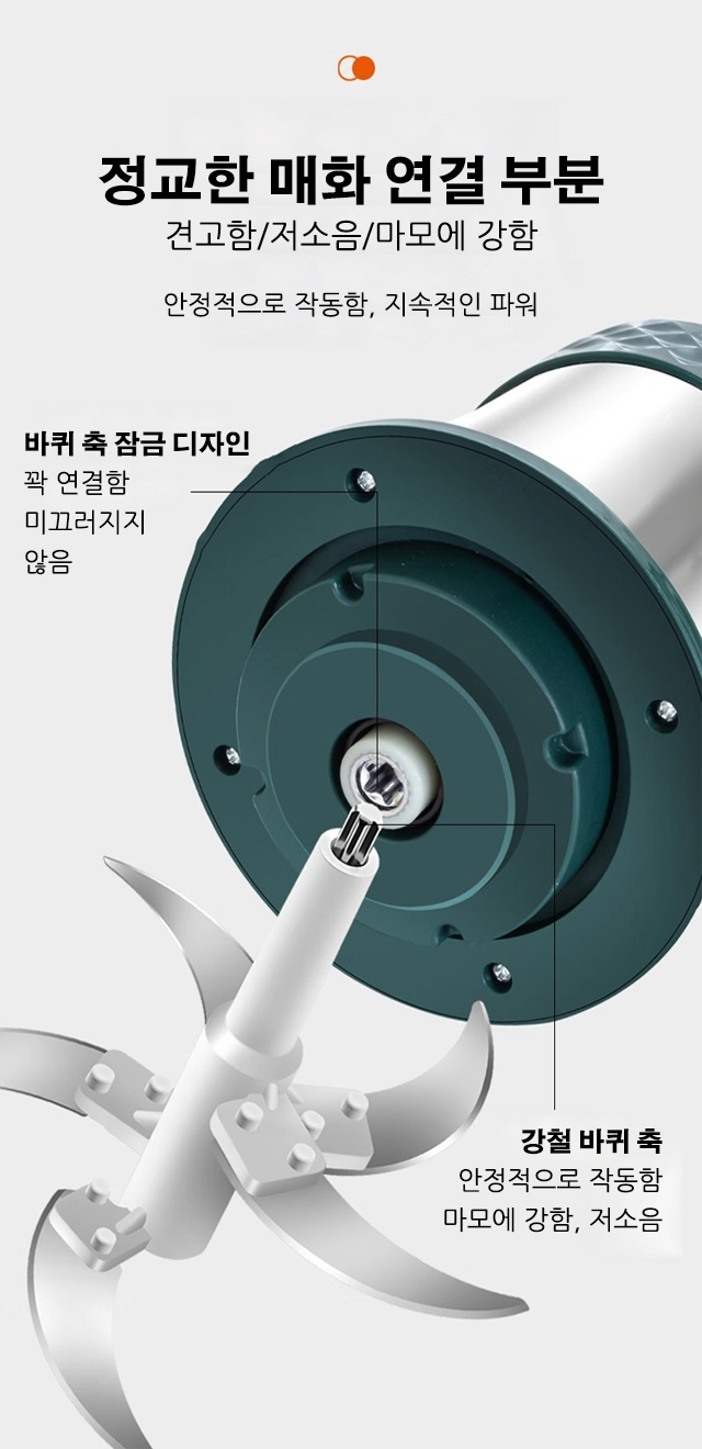 분쇄기 작동 버튼과 안전 장치