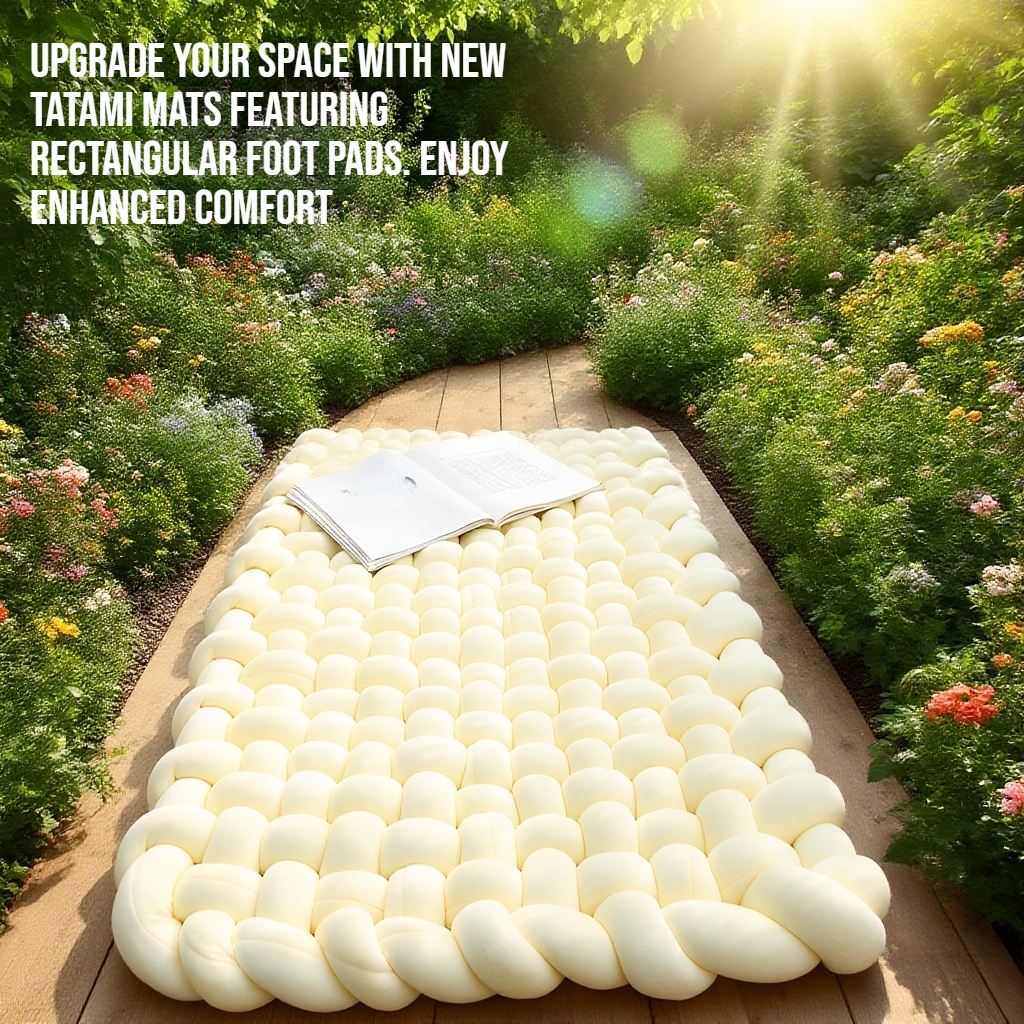 New tatami mats with rectangular foot pads
