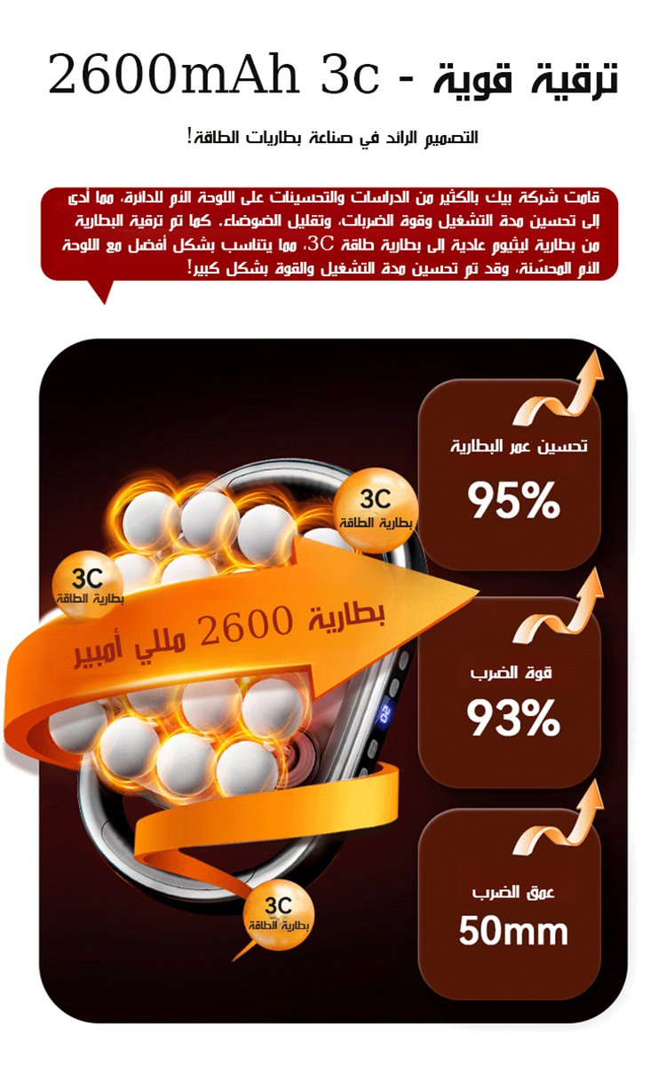 جهاز التدليك ذو الطاقة القوية بـ16 رأسا