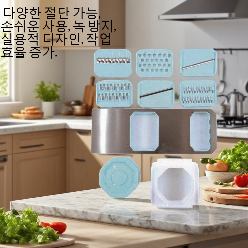 육합일 다기능 스테인리스강 수동 절편 절사 절채기