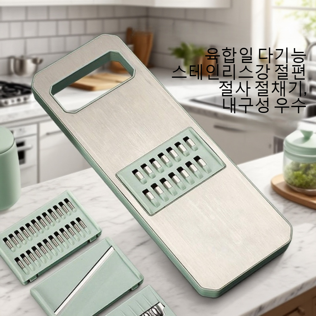 육합일 다기능 스테인리스강 수동 절편 절사 절채기