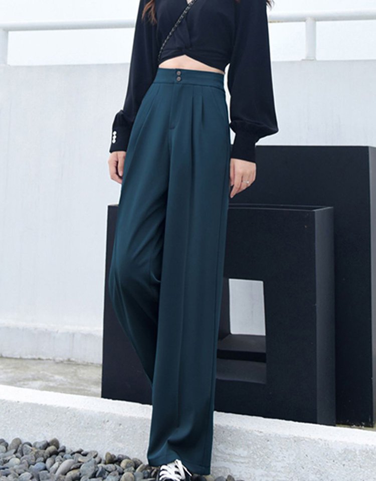 ハイウエストスラックスパンツ