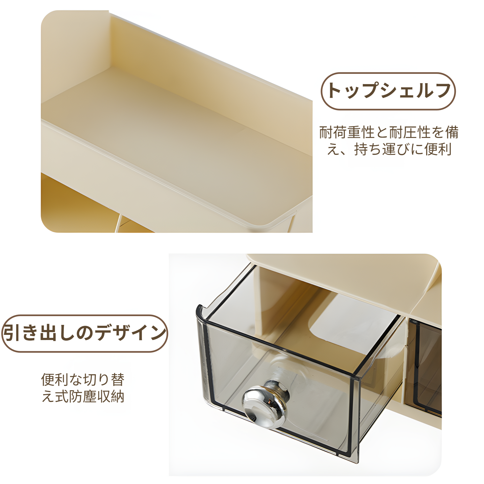 デスクトップコンパートメント収納ボックス軽量高級化粧品ラック寝室用メイクブラシ収納バケツ引き出し収納ボックス