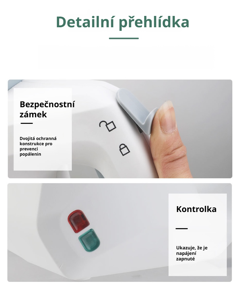 Malý domácí parní čistič s jednoduchým ovládáním