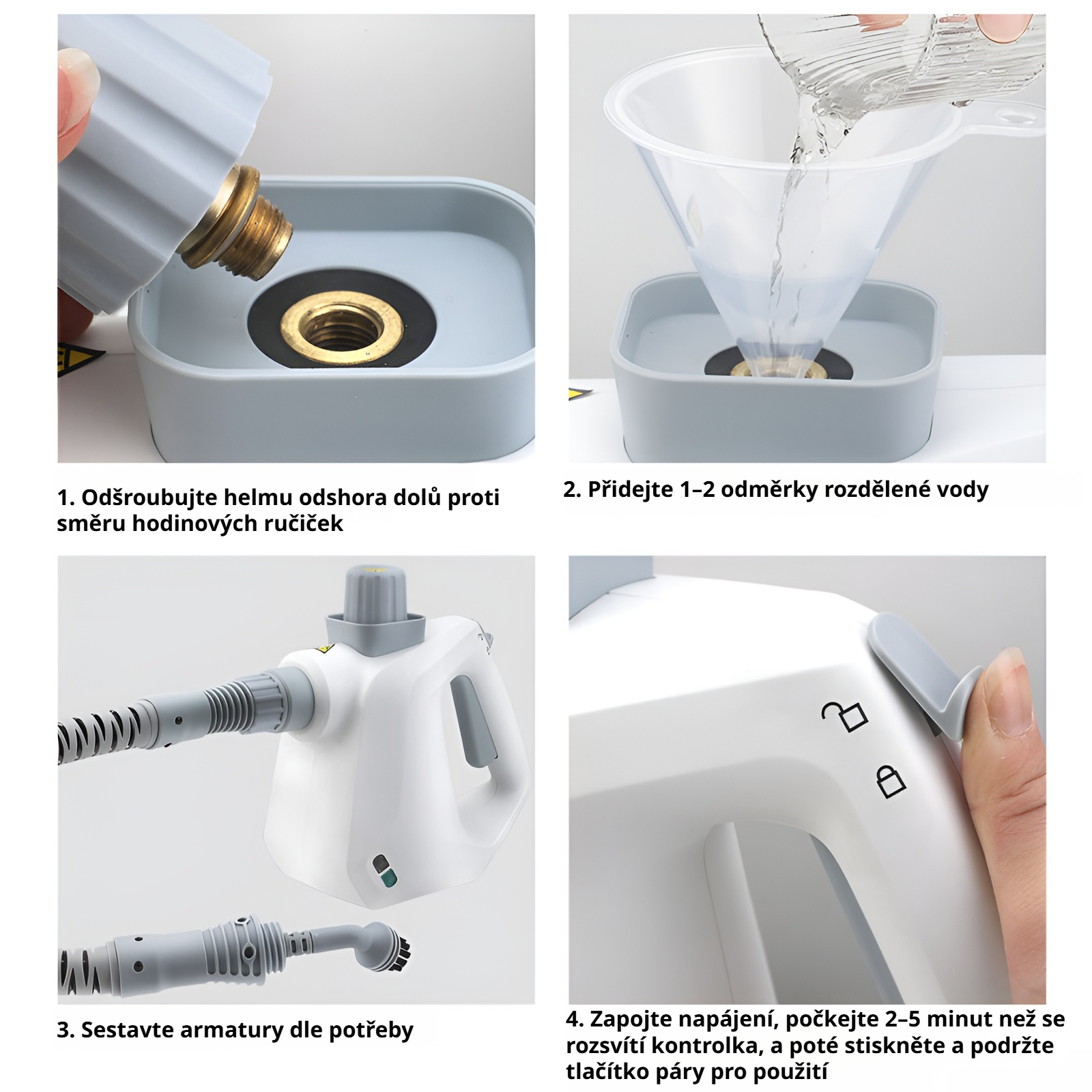 Parní čištění mastnoty v kuchyni