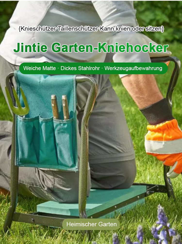 Praktischer Gartenhocker schützt Knie und Taille