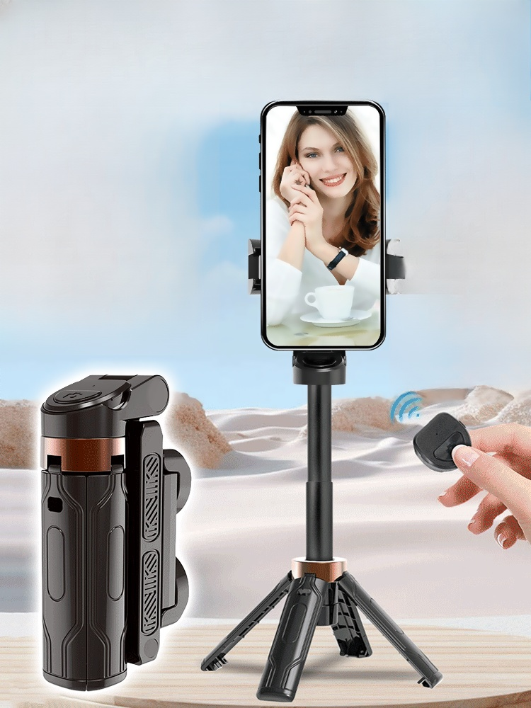 Quadruped 360 degree rotating mini selfie stick