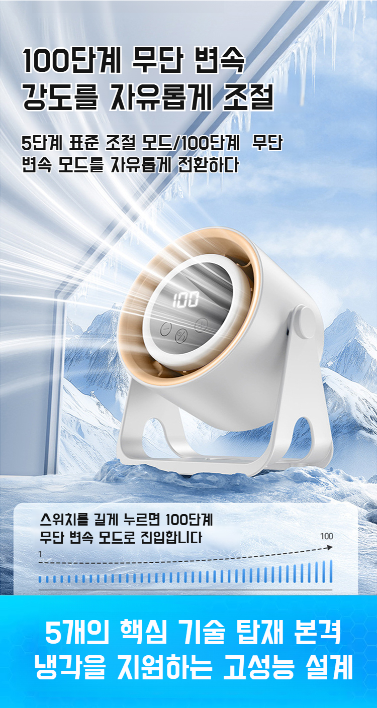 컴팩트한 디자인의 미니 선풍기